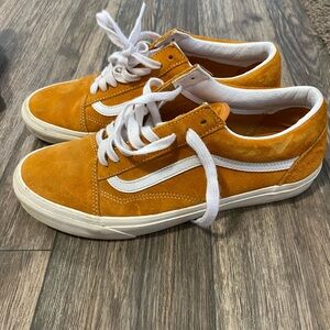 Vans Orange and White Sneakers Classic Style